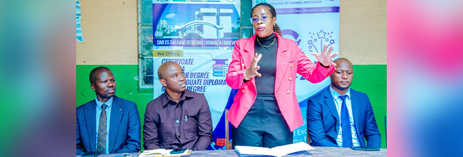 Prof. Lwoga Speaking at the Event